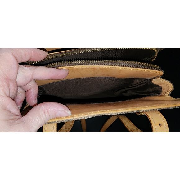 EL PORTAL Shoulder Bag Medium Purse Leather Trim and Strap - Picture 4 of 10